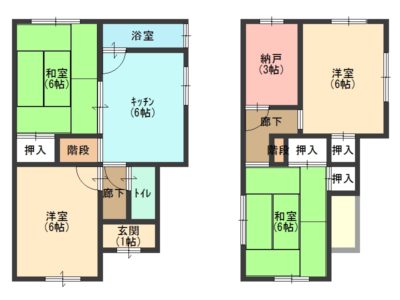 八尾市中古戸建て　間取り